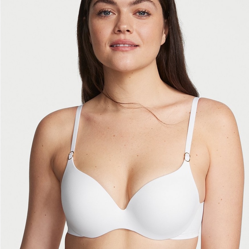 Victoria's Secret Incredible lined demi bra, size 34DD/E75 white new